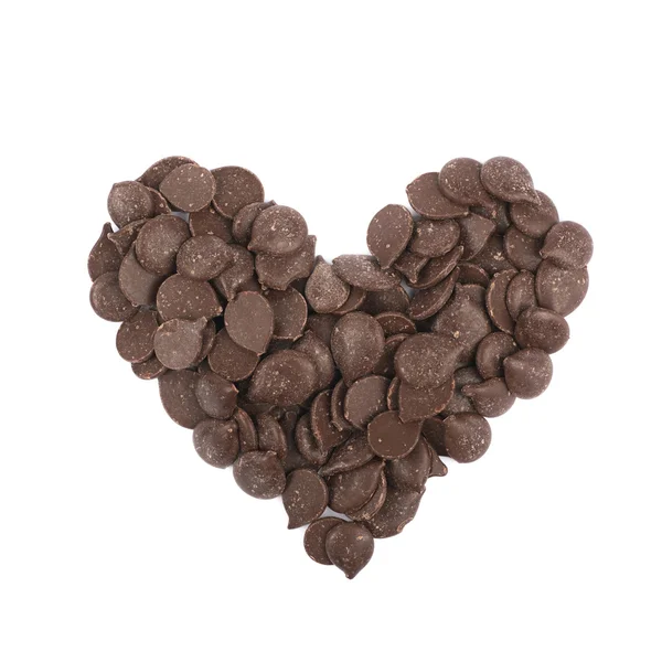 Chocolate chips isolated — Stock Photo, Image