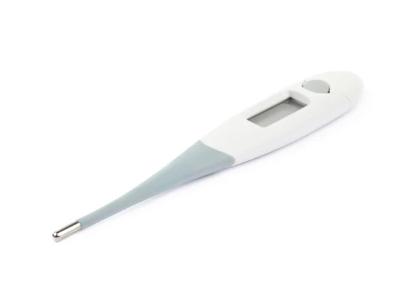 Digitale kunststof thermometer geïsoleerd — Stockfoto