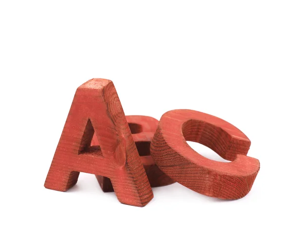 ABC lettere composizione isolata — Foto Stock