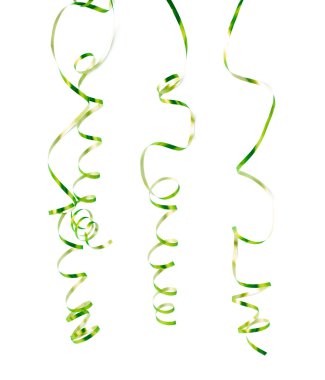 Kıvırcık ve parlak şerit izole