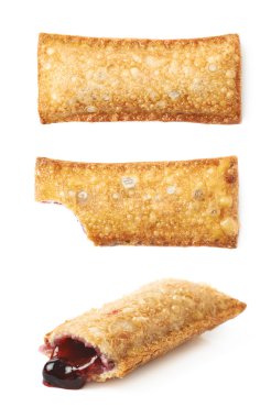 Kızarmış yağ gevrek pasta izole