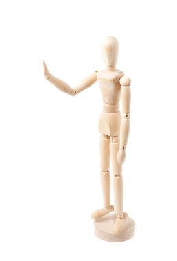 İnsan bebek kukla heykelciği izole