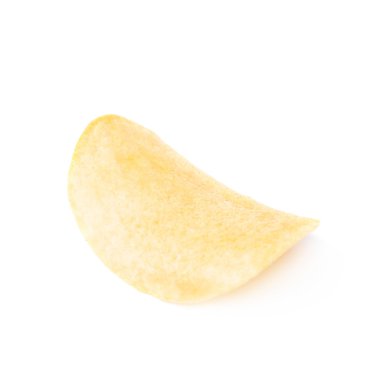 Tek dilim patates cipsi izole