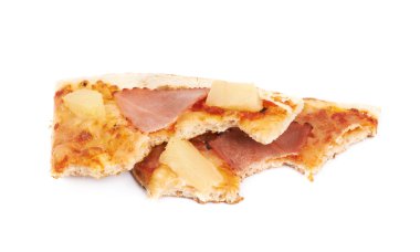 İzole Hawai pizza kompozisyon