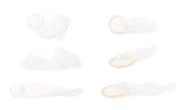 Развернутый латексный презерватив
