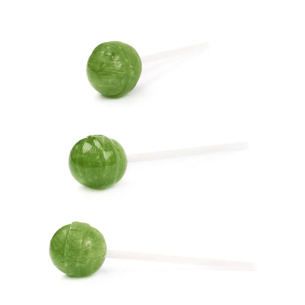 Green lollipop candy isolated — Stock Photo, Image