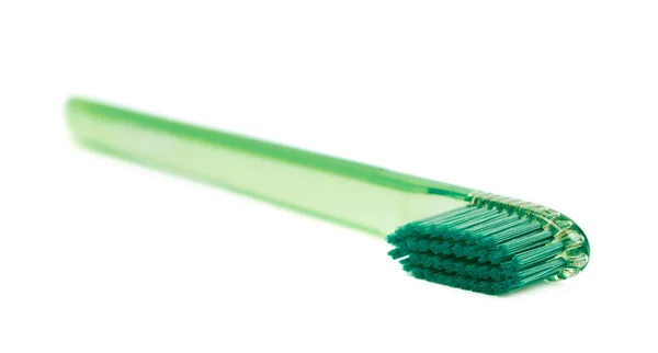 Пластиковая зубная щетка — стоковое фото