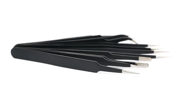 Black tweezers tool isolated — Stock Photo, Image