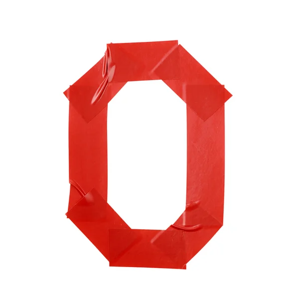 Буква O, сделанная из изоляционной ленты — стоковое фото