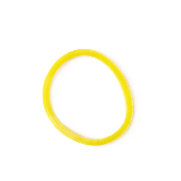 Single rubber loom band isolated