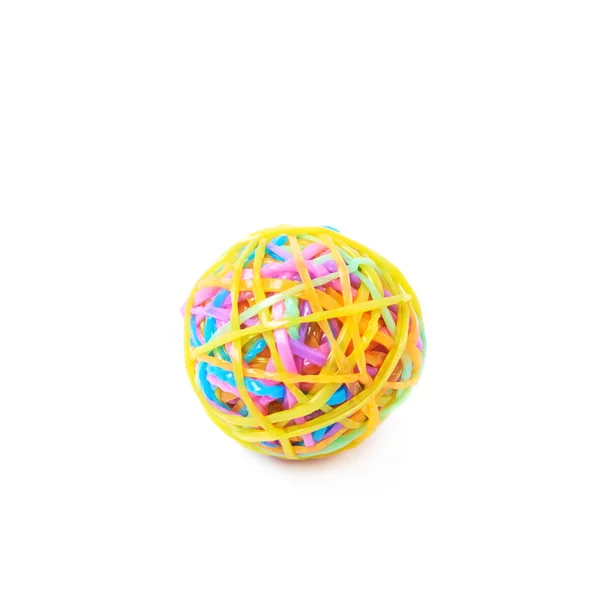 Ball made of loom bands isolated — Stock Photo, Image