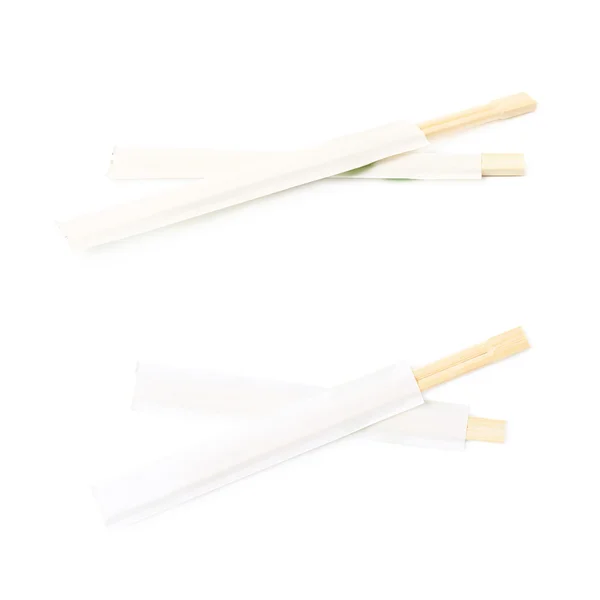 Dřevěná sushi hůlkami, samostatný — Stock fotografie