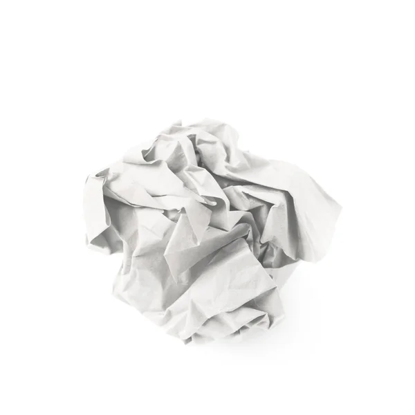 Pelota de papel desmenuzada aislada —  Fotos de Stock