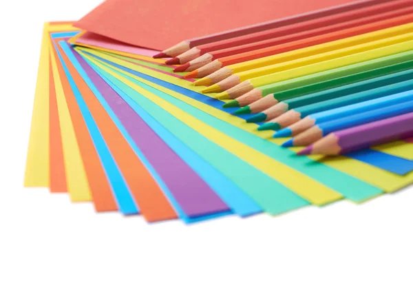 Купа барвистих паперових листів — стокове фото