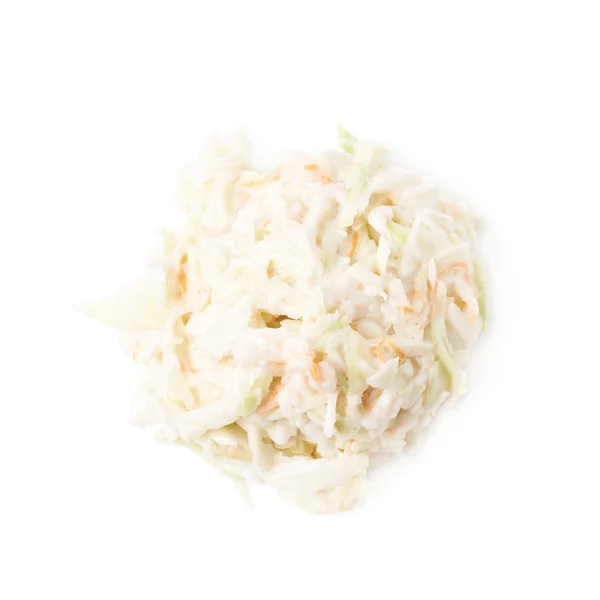 Pile of creamy coleslaw salad isolated — Stock Photo, Image