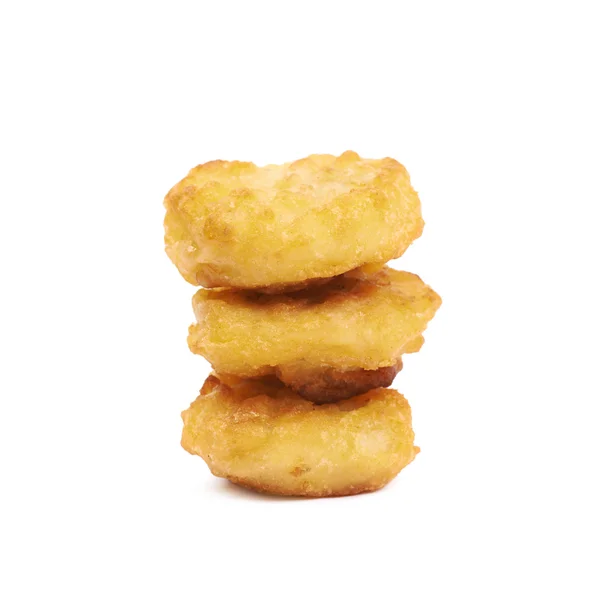 Paniertes Chicken Nugget Zusammensetzung isoliert — Stockfoto