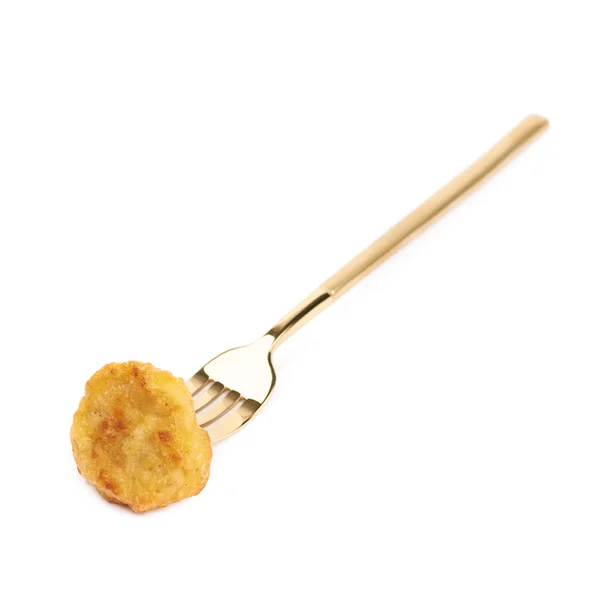 Paniertes Chicken Nugget Zusammensetzung isoliert — Stockfoto
