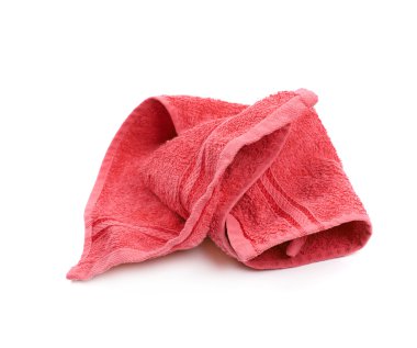 Buruşuk mutfak havlu izole