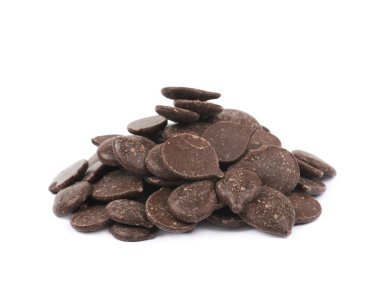 Çikolata parçaları kompozisyon izole