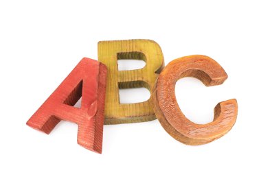 Abc harfleri kompozisyon izole