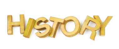 İzole ahşap harflerin kelime yapılmış