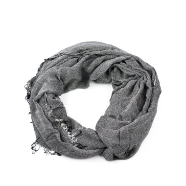 Gri Infinity izole eşarp döngüler