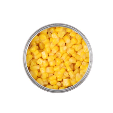 İzole bir tincan konserve mısır