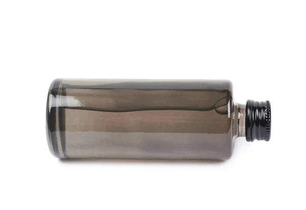 Svart flaska glasflaskan isolerade — Stockfoto