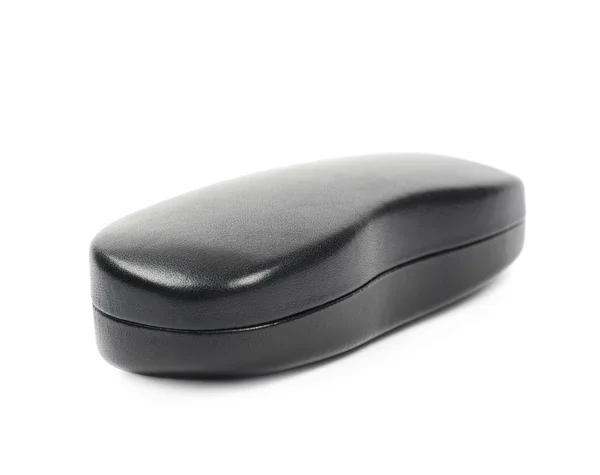 Etui en cuir noir pour lunettes isolé — Photo