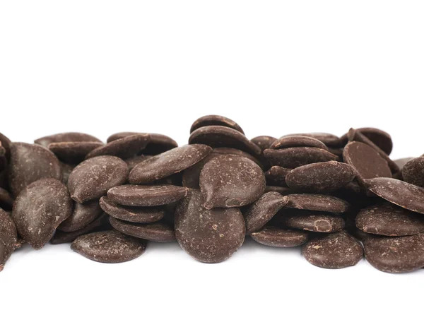 Chocolate chips isolated — Stock Photo, Image