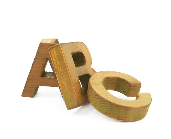 Abc Buchstabenkomposition isoliert — Stockfoto