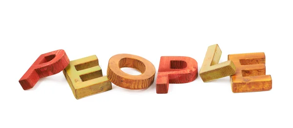 Word made of wooden letters isolated — Stock Photo, Image