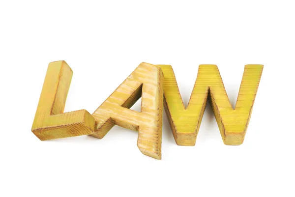 Palabra hecha de letras de madera aisladas — Foto de Stock