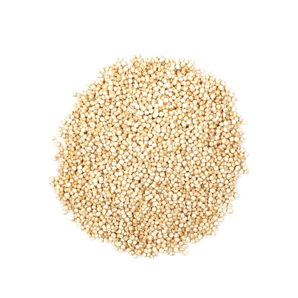 Pilha de sementes de quinoa de grãos isolada — Fotografia de Stock