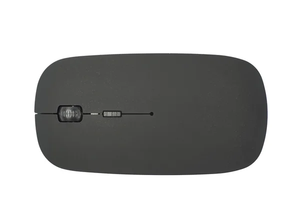 Nero mouse del computer wireless isolato — Foto Stock