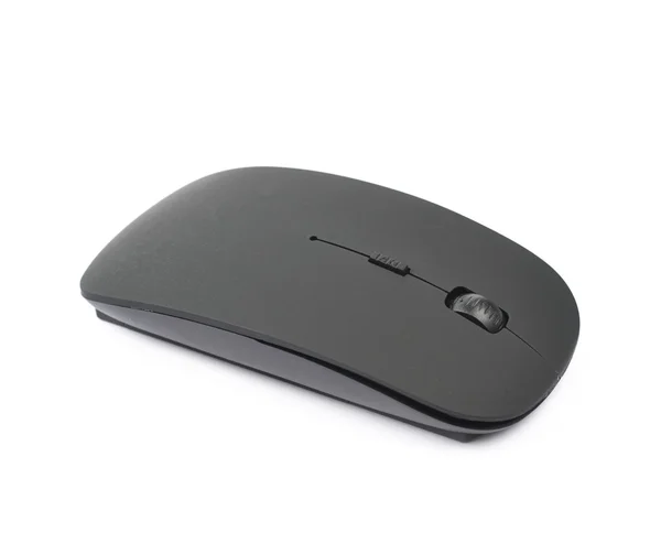 Nero mouse del computer wireless isolato — Foto Stock