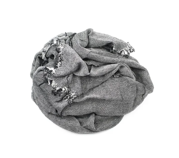 Pile of gray cloth material isolated — Stock Photo, Image