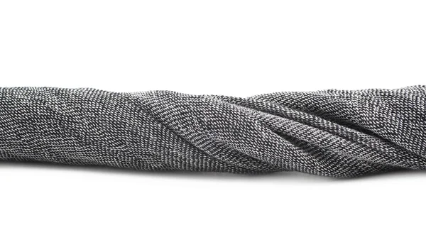 Band av grå tyg isolerade — Stockfoto
