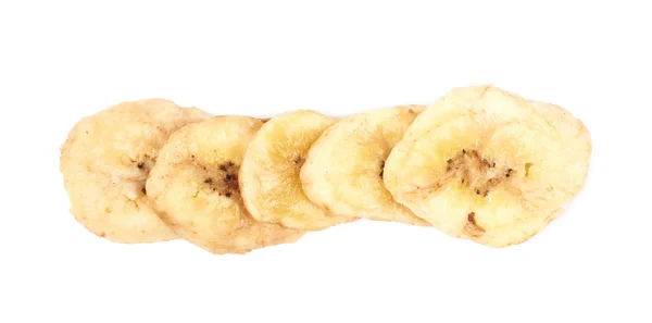 Fatia de banana frita cozida isolada — Fotografia de Stock