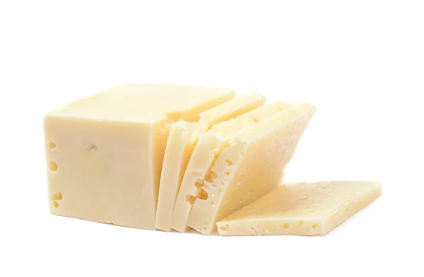 Pedazo de queso aislado — Foto de Stock