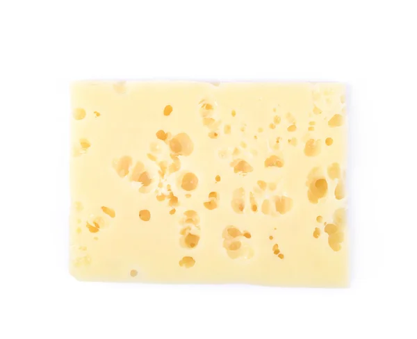 Singola fetta di formaggio isolata — Foto Stock