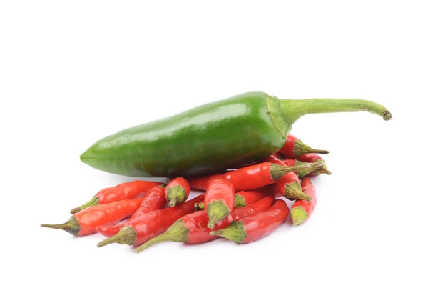 Red italian peppers isolated — Stock Photo, Image