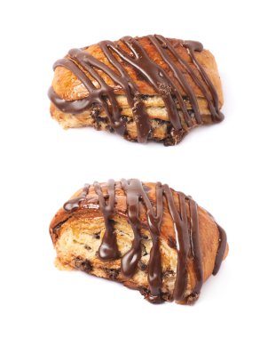 Rulo çörek pasta izole