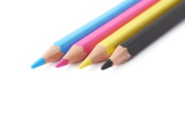 Dört izole kalem kompozisyon çizim