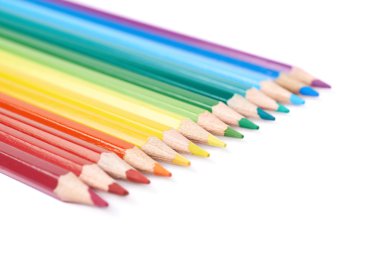 Birden çok renkli renkli kalemler kompozisyon