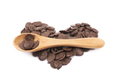 Çikolata parçaları izole