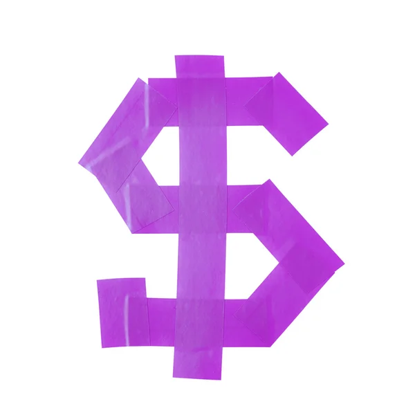 Dollar symbol made of insulating tape — Stock Photo, Image