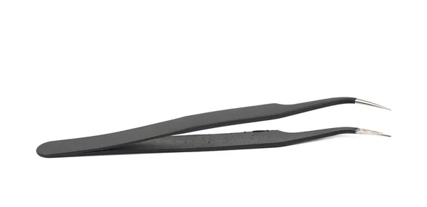 Black tweezers tool isolated — Stock Photo, Image