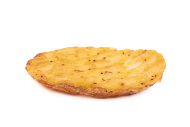 Fırında patates dilimi kompozisyon, izole