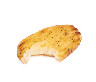 Fırında patates dilimi kompozisyon, izole